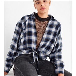 BDG tie front flannel